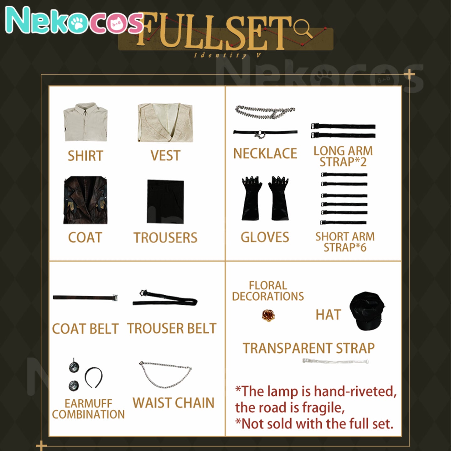 【Nekocos】Game Identity V Cosplay Nether Pact Andrew Kreiss Cosplay Costume Premium Edition | Pre-Sale