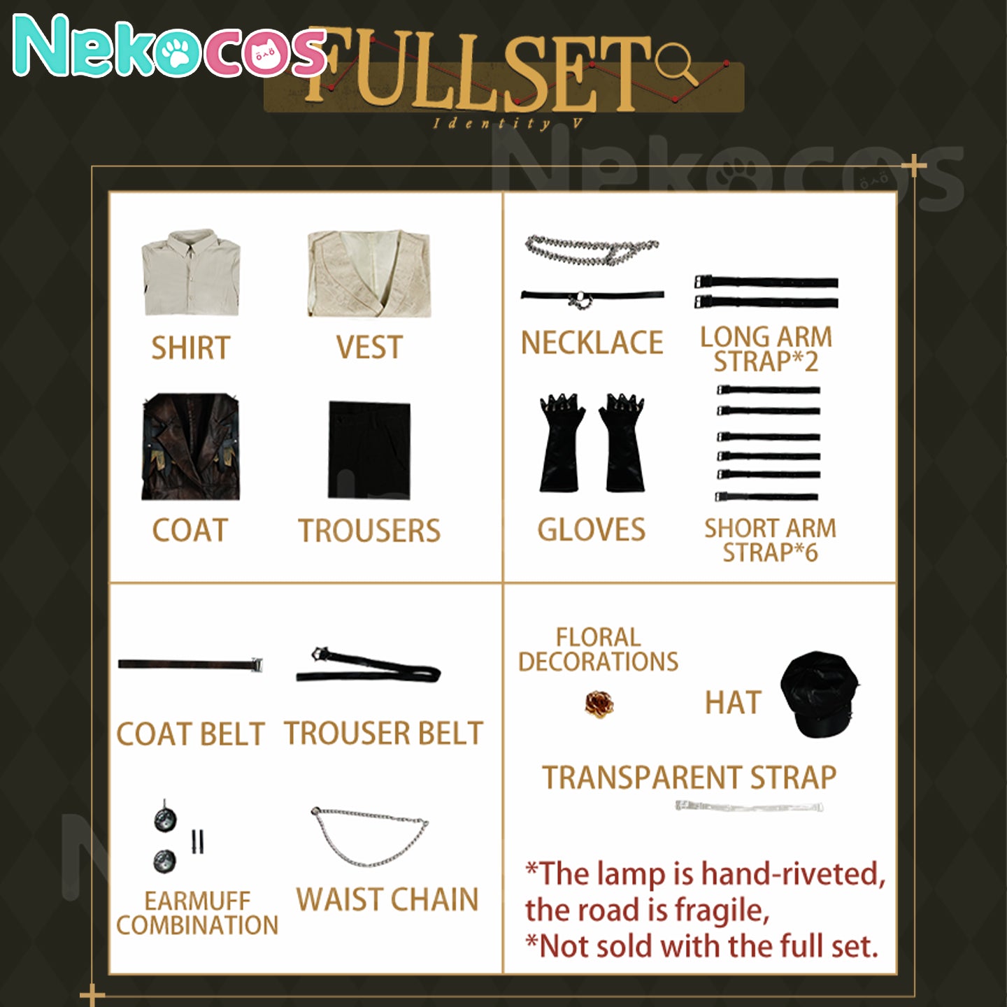 【Nekocos】Game Identity V Cosplay Nether Pact Andrew Kreiss Cosplay Costume Premium Edition | Custom-Tailor