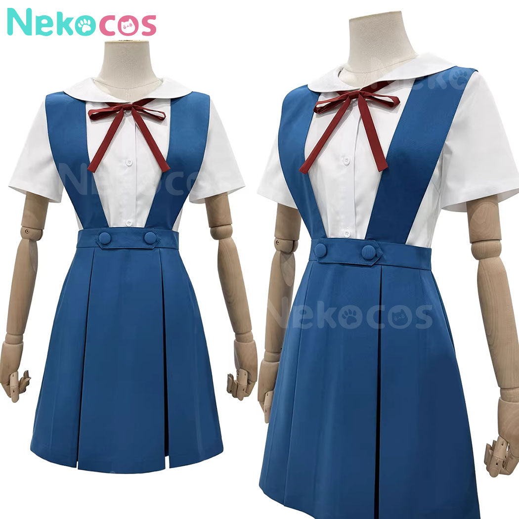【Nekocos】Anime Neon Genesis Evangelion Cosplay Ayanami Rei Cosplay Costume | In Stock