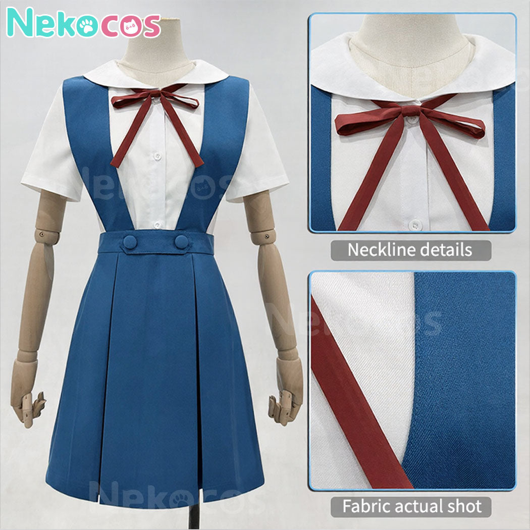 【Nekocos】Anime Neon Genesis Evangelion Cosplay Ayanami Rei Cosplay Costume | In Stock