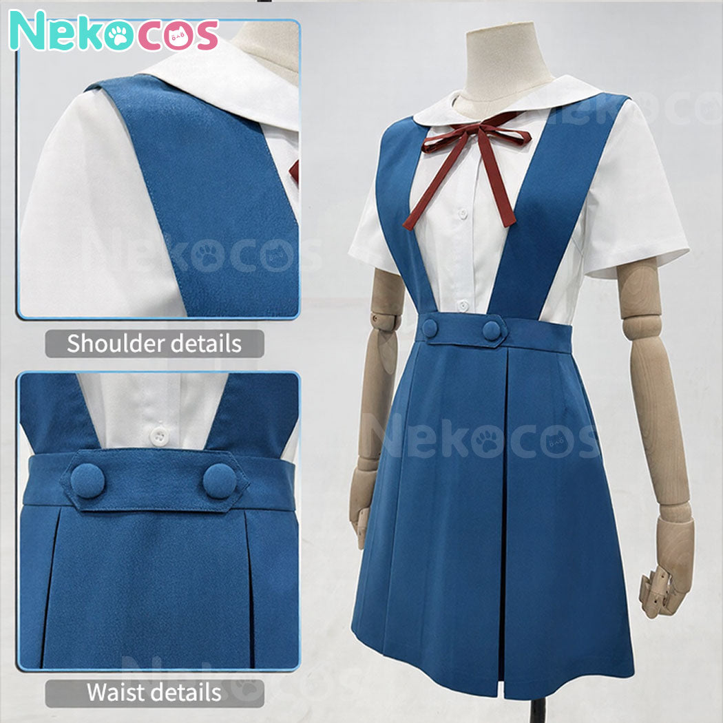 【Nekocos】Anime Neon Genesis Evangelion Cosplay Ayanami Rei Cosplay Costume | In Stock