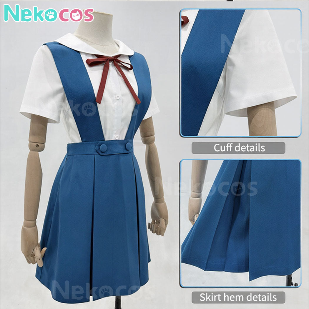 【Nekocos】Anime Neon Genesis Evangelion Cosplay Ayanami Rei Cosplay Costume | In Stock