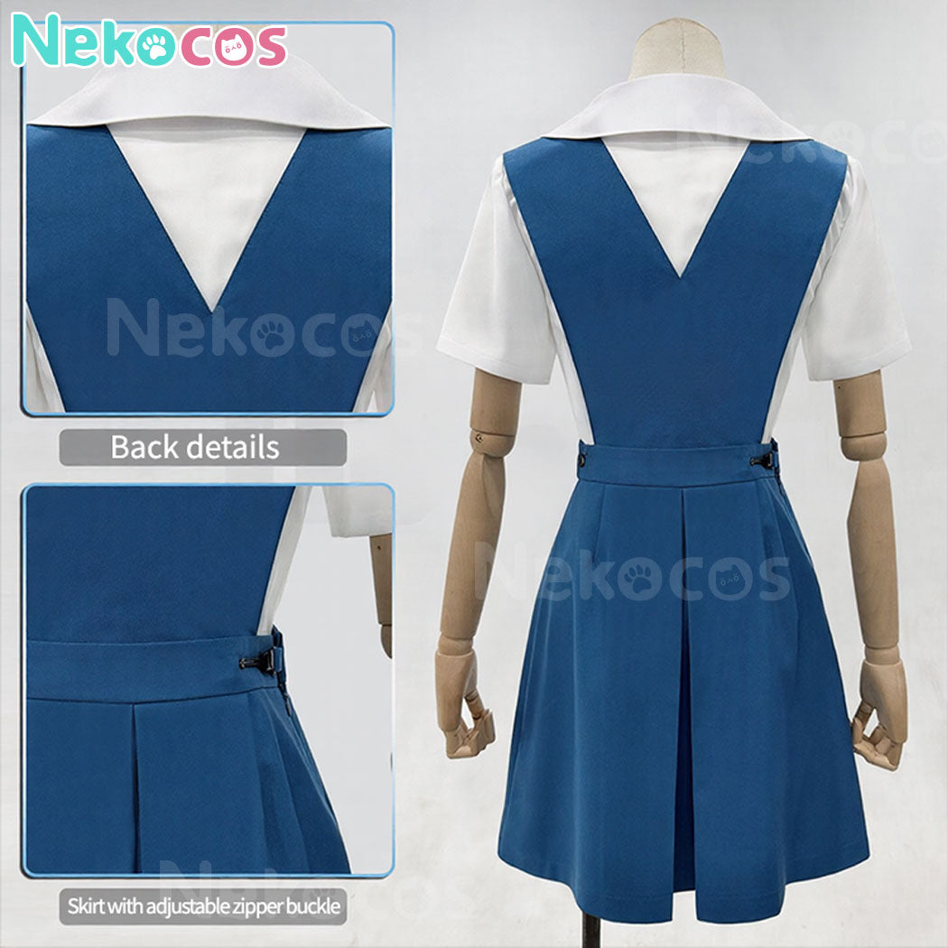 【Nekocos】Anime Neon Genesis Evangelion Cosplay Ayanami Rei Cosplay Costume | In Stock