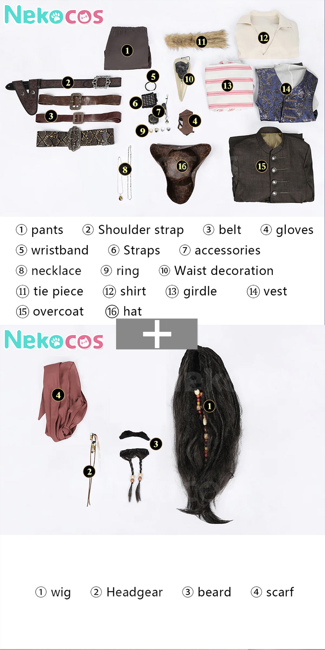【Nekocos】Movie Jack Cosplay Costume Black Jacket Uniform Halloween Cape Standard Collar Custom Christmas Cosplay Costume | Custom-Tailor