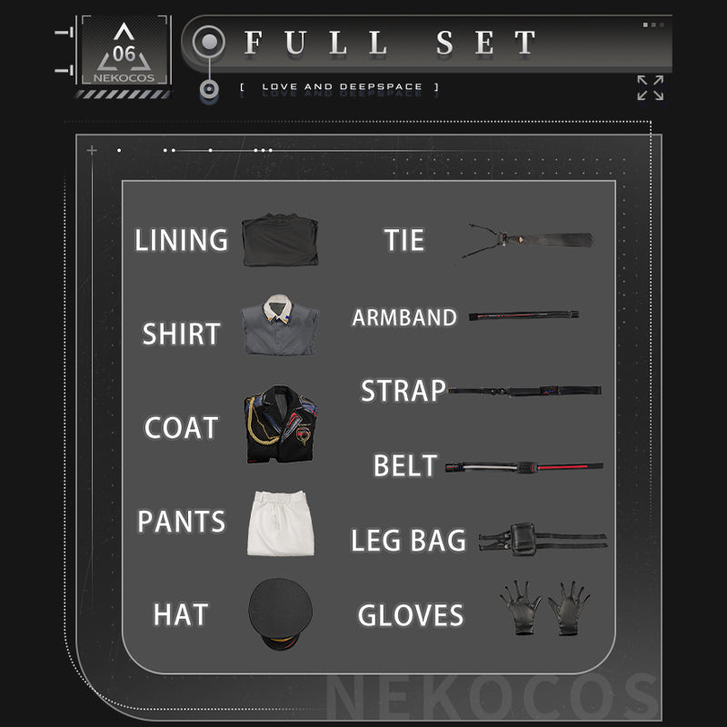 【Nekocos】Game Love and Deepspace Cosplay Caleb Cosplay Costume Premium Edition | Custom-Tailor
