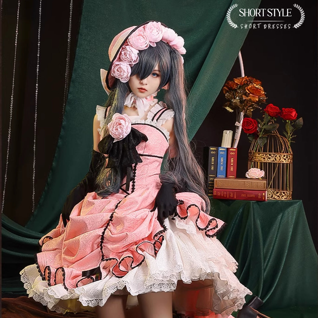 【Nekocos】Anime Black Butler Cosplay Lady Ciel Phantomhive Short Style Cosplay Costume Premium Edition | In Stock