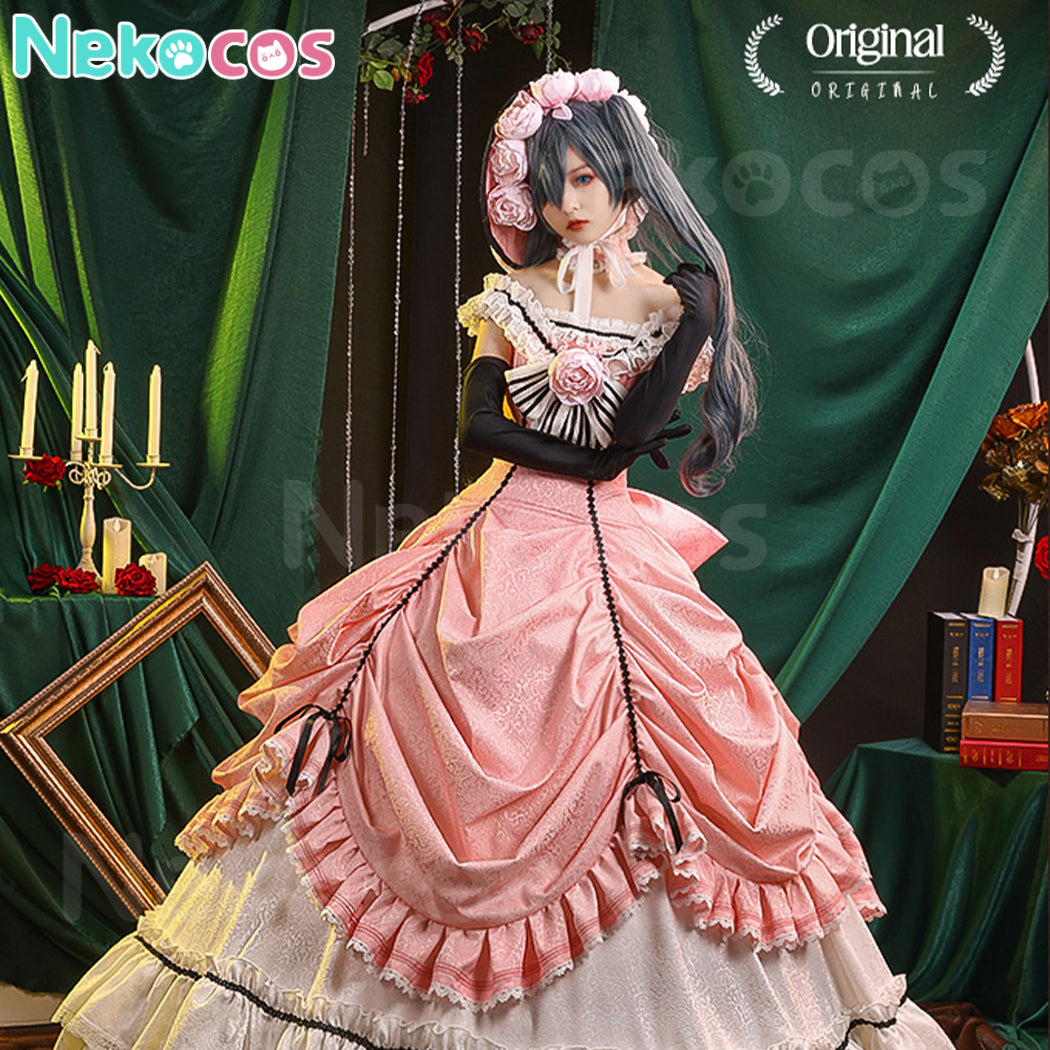【Nekocos】Anime Black Butler Cosplay Lady Ciel Phantomhive Long Style Cosplay Costume Premium Edition | In Stock