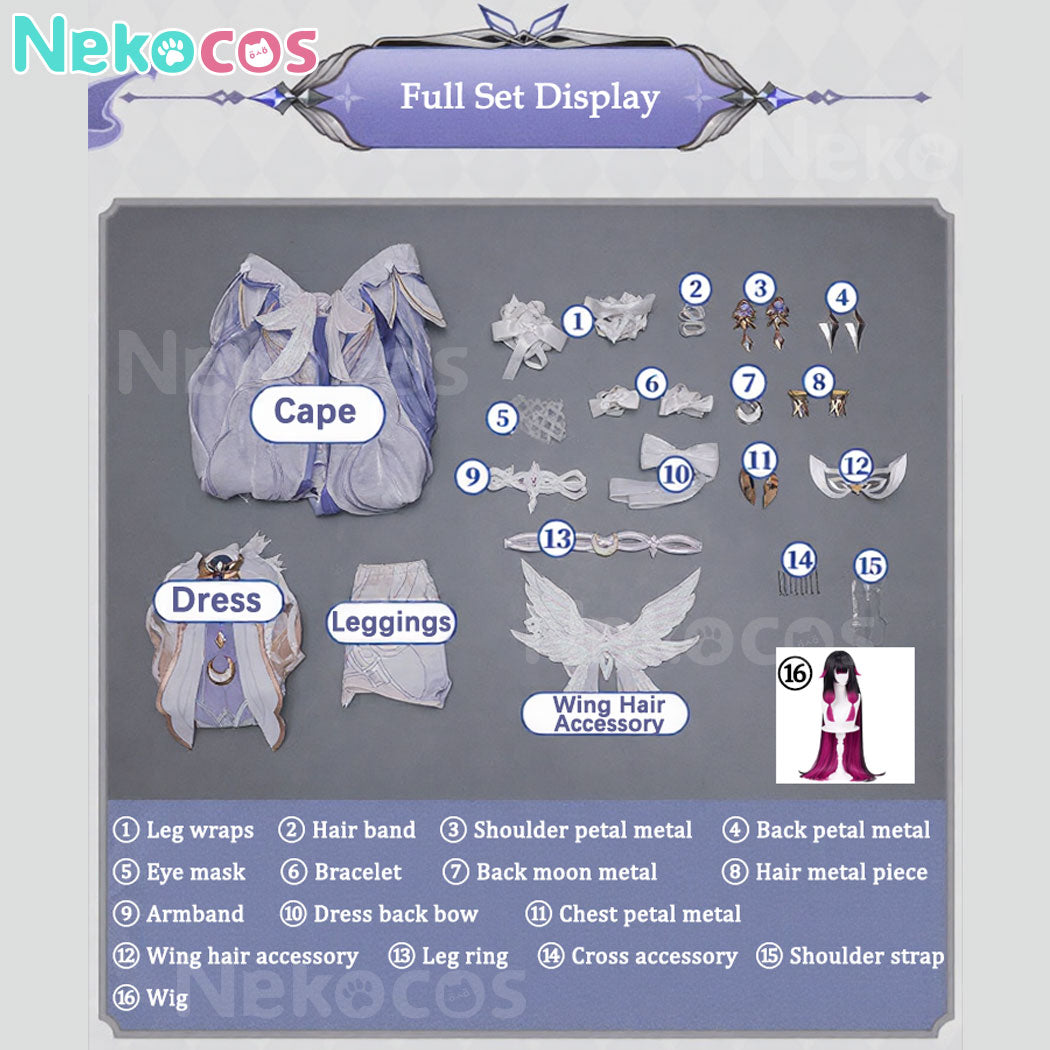 【Nekocos】Game Genshin Impact Cosplay Columbina Hyposelenia Cosplay Costume Premium Edition | Custom-Tailor