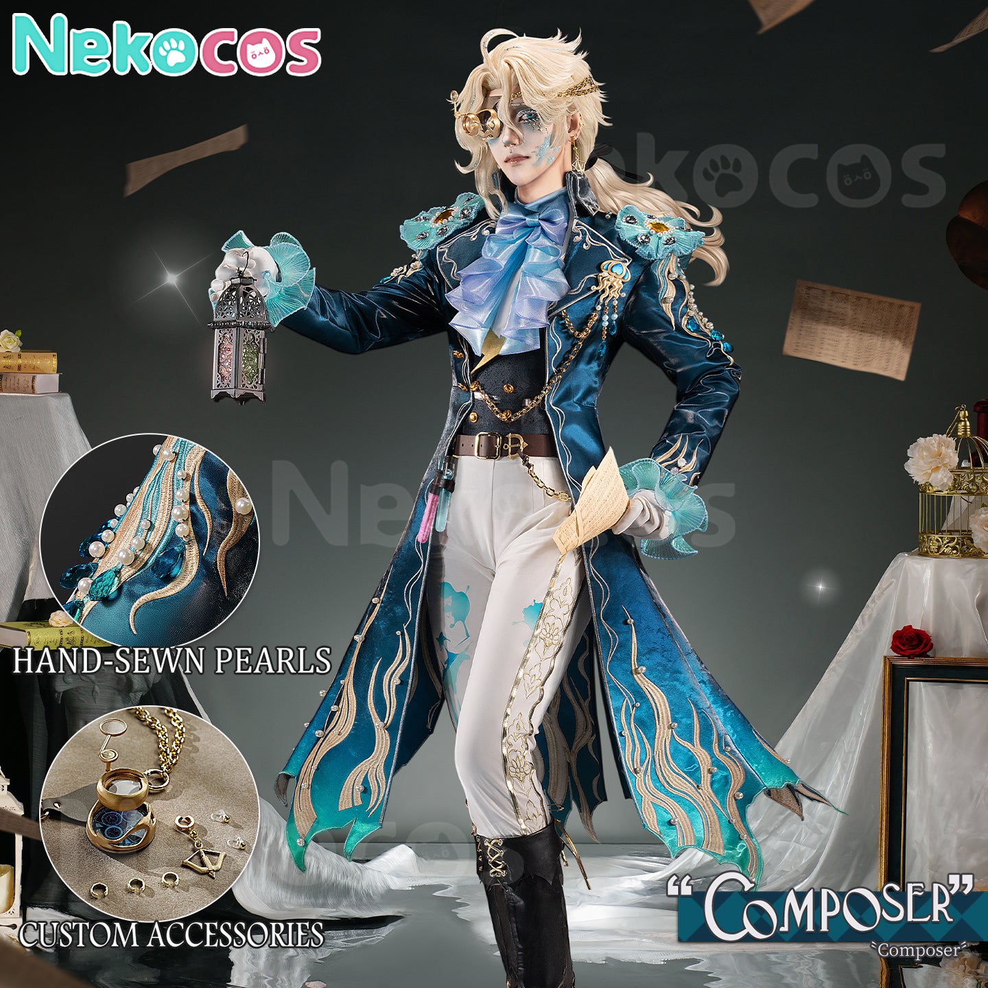 【Nekocos】Game Identity V Cosplay Composer Phantom Sail Cosplay Costume Premium Edition | Custom-Tailor