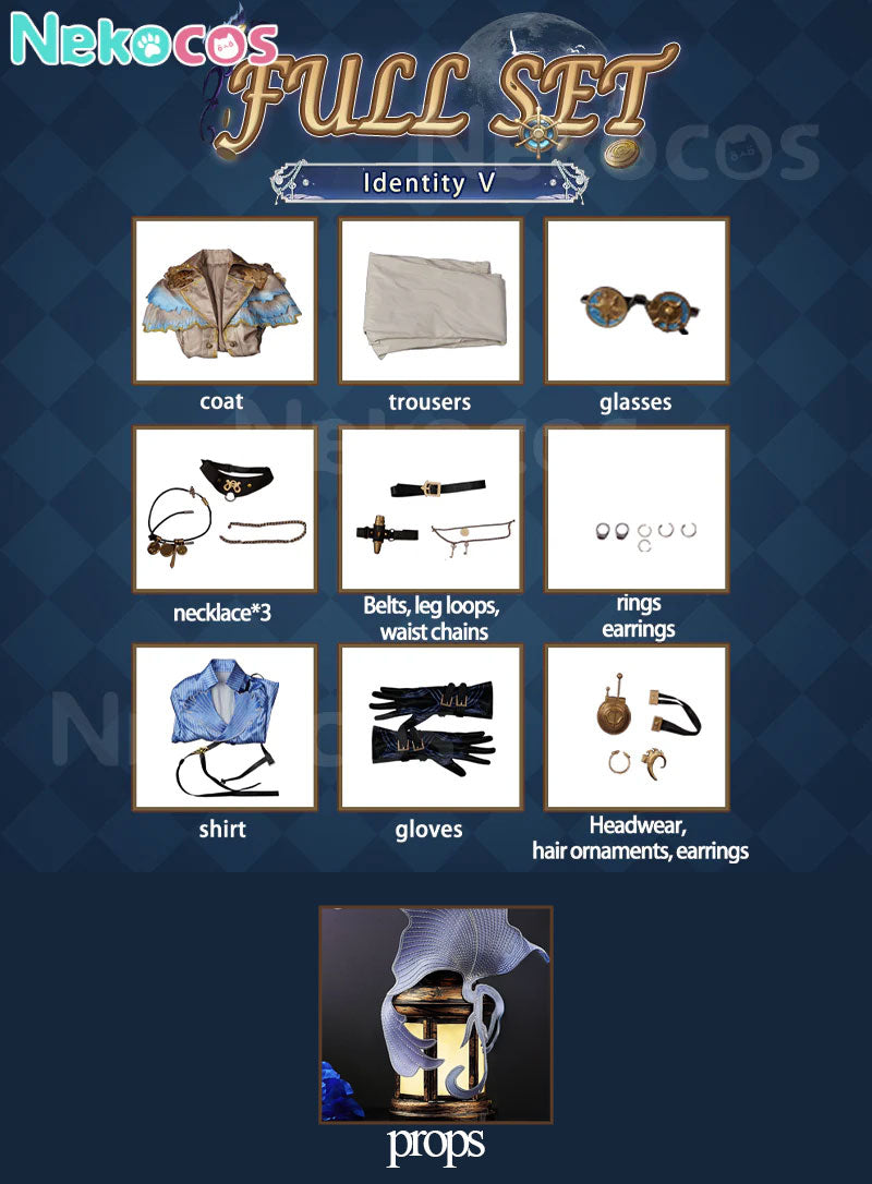 【Nekocos】Game Identity Ⅴ Cosplay Cabinet of Curiosities Mercenary Naib Subedar Cosplay Costume Premium Edition | Custom-Tailor