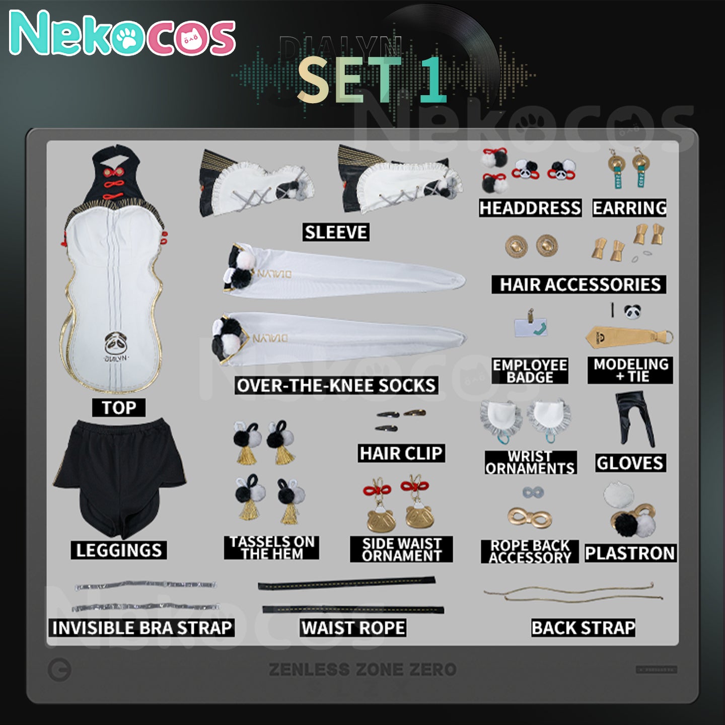 【Nekocos】Game Zenless Zone Zero Cosplay Dialyn Cosplay Costume Premium Edition | Custom-Tailor