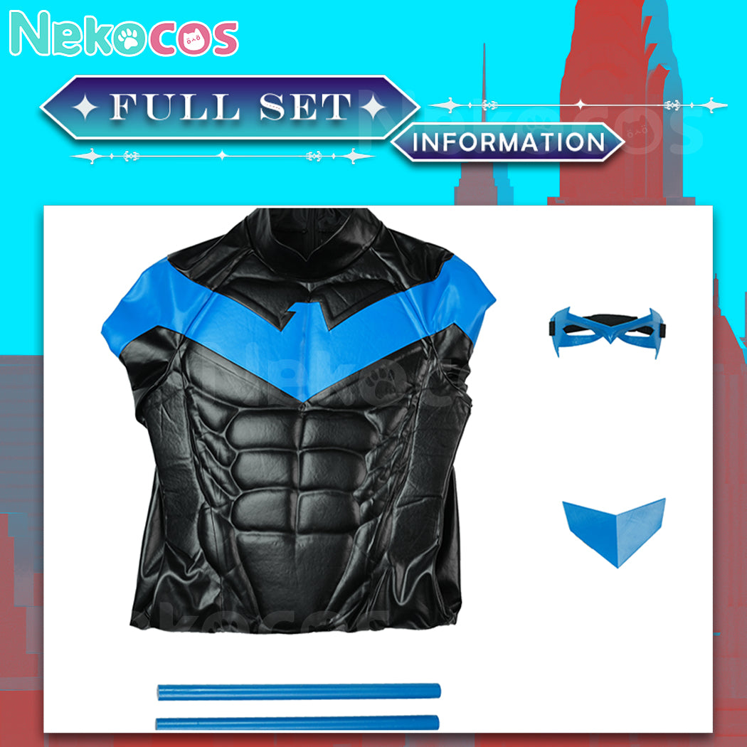 【Nekocos】Anime Cosplay Costume Red Dick Grayson Christmas Cosplay Costume | Custom-Tailor