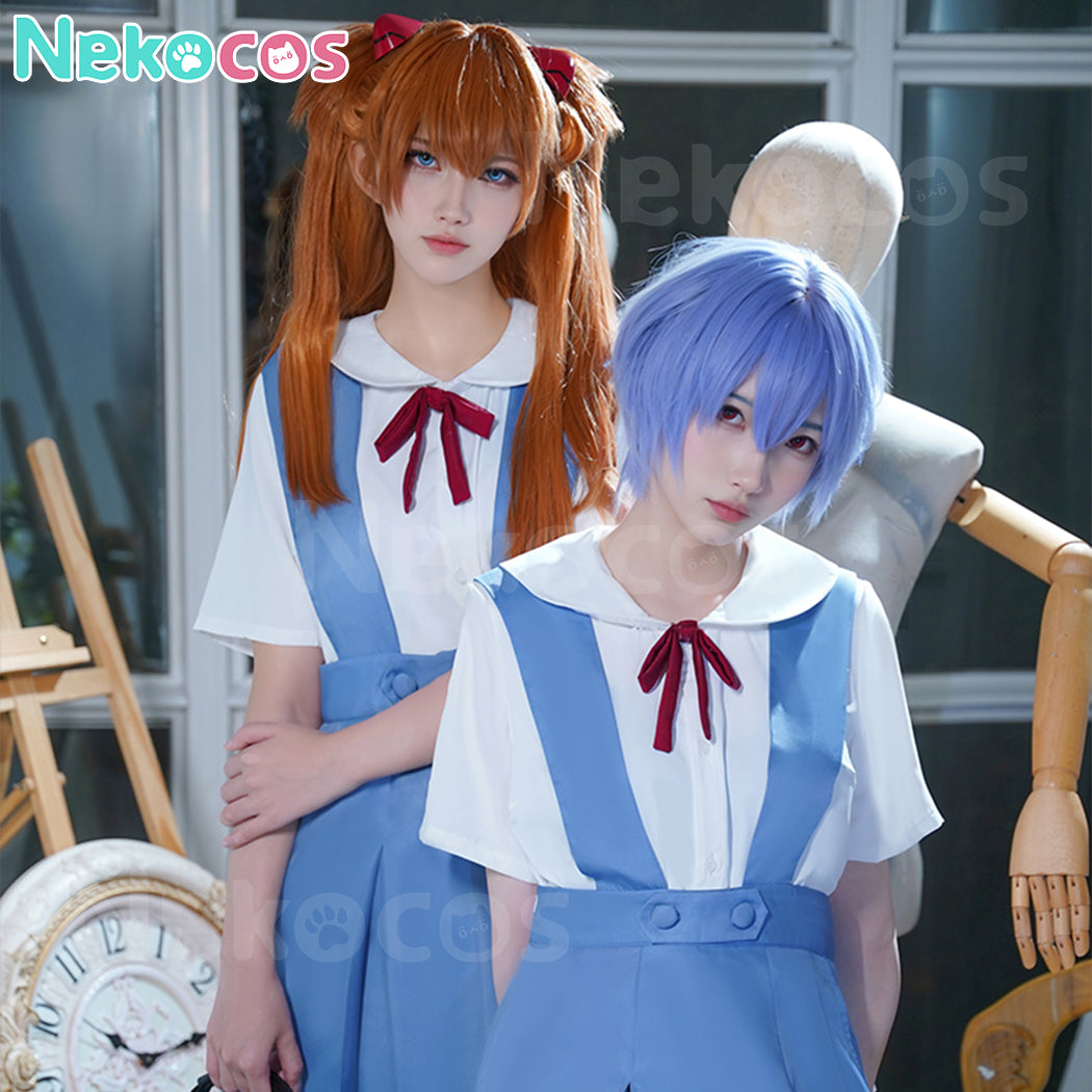 【Nekocos】Game Neon Genesis Evangelion Cosplay Asuka Langley Soryu&Ayanami Rei School Uniform Cosplay Costume | In Stock