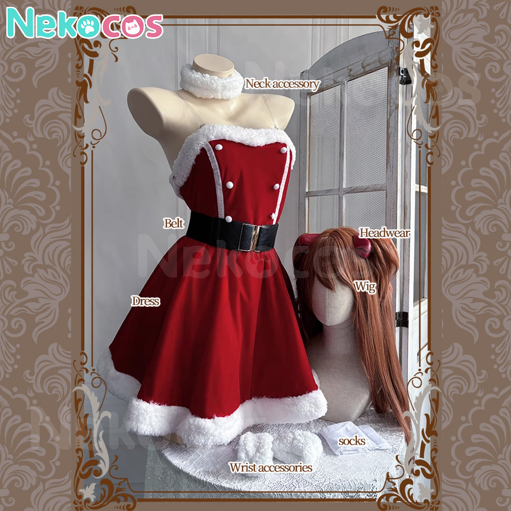 【Nekocos】Game Cosplay Ayanami Rei&Asuka Langley Soryu Christmas Cosplay Costume | In Stock