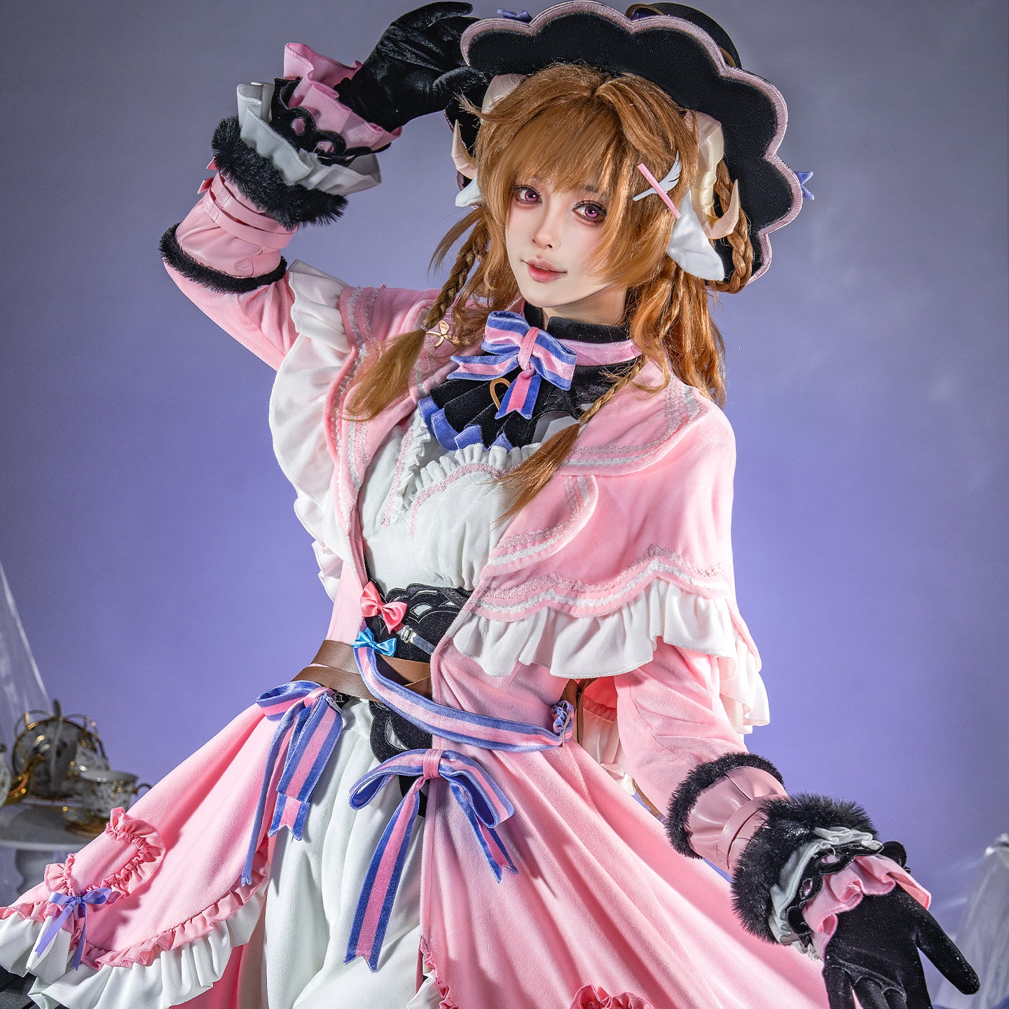 【Nekocos】Game Arknights Cosplay Eyjafjalla Fluffy Little Witch Cosplay Costume Premium Edition