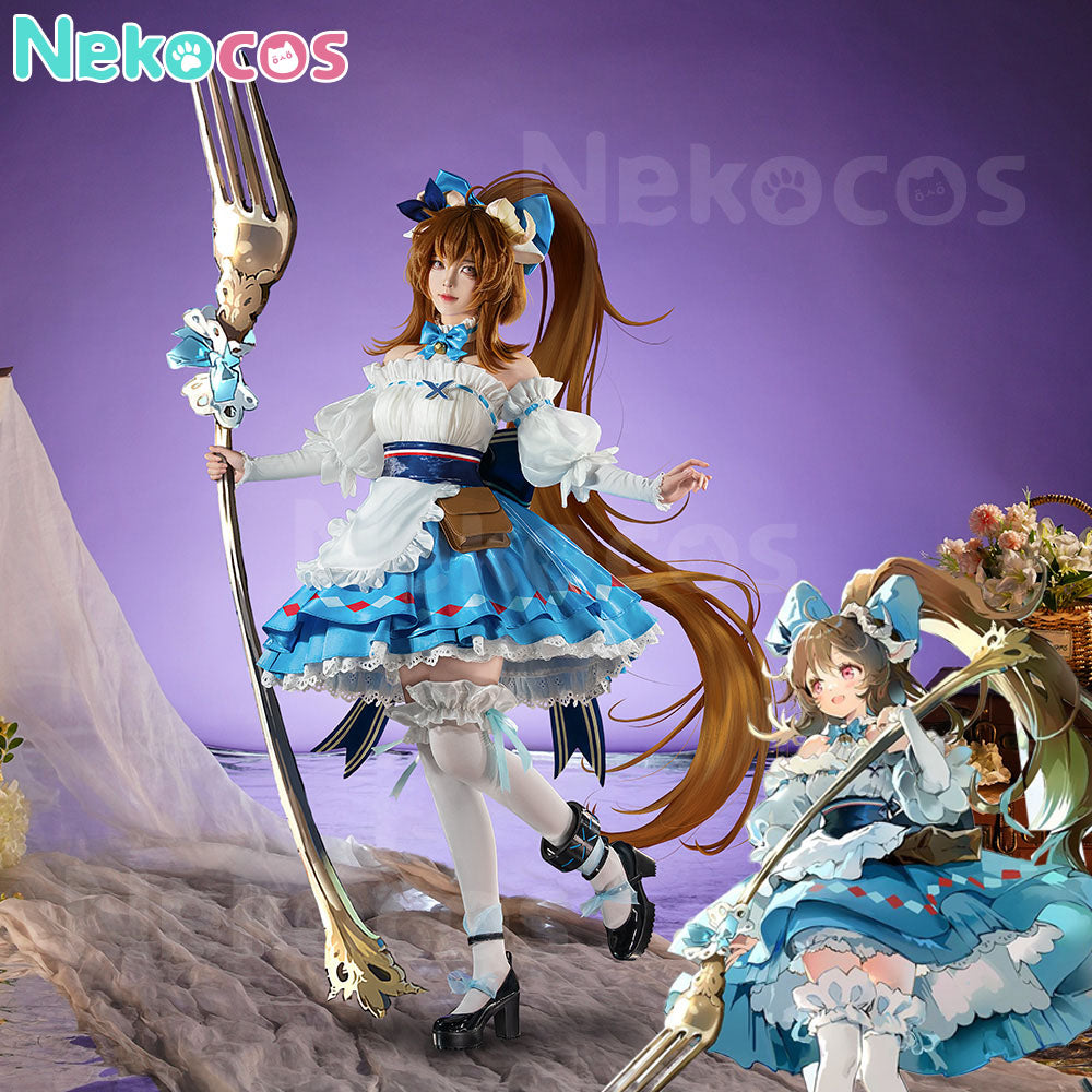 【Nekocos】Game Arknights Cosplay Eyjafjalla the Hvít Aska Cosplay Costume | In Stock