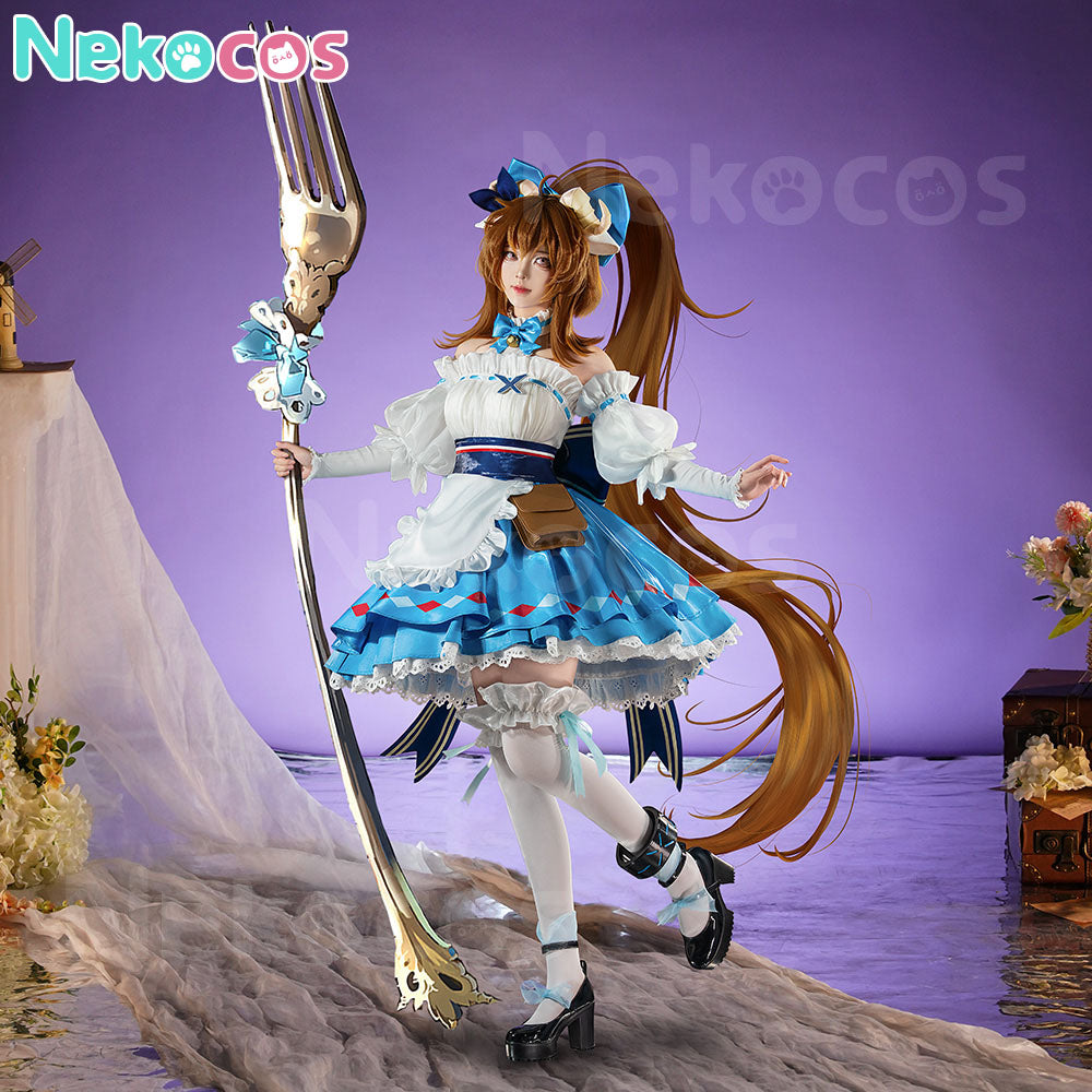 【Nekocos】Game Arknights Cosplay Eyjafjalla the Hvít Aska Cosplay Costume | In Stock