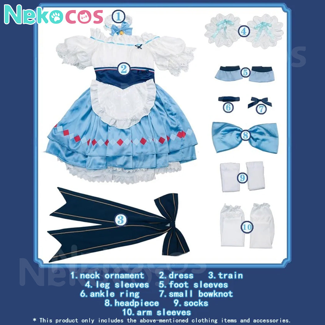 【Nekocos】Game Arknights Cosplay Eyjafjalla the Hvít Aska Cosplay Costume | Custom-Tailor