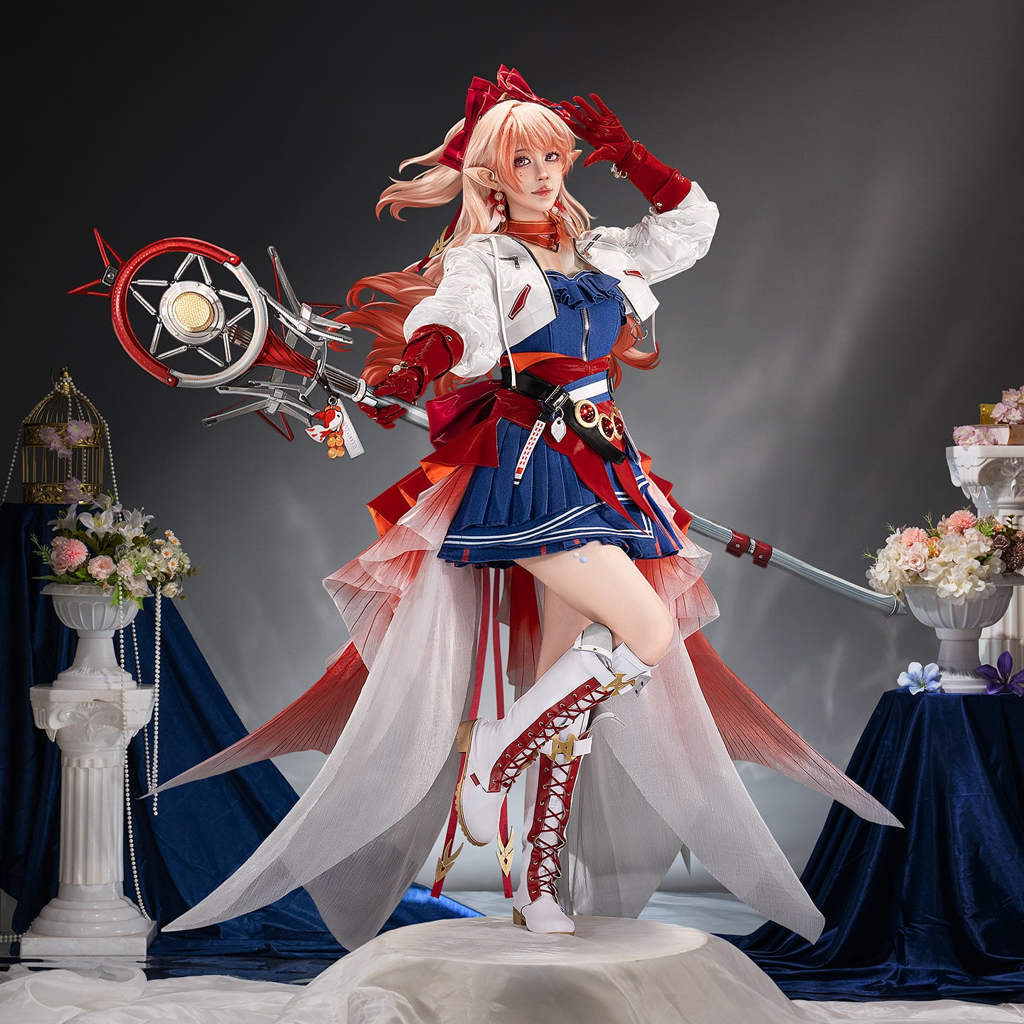 【Nekocos】Game Arknights Cosplay Haruka Cosplay Costume Premium Edition | Custom-Tailor