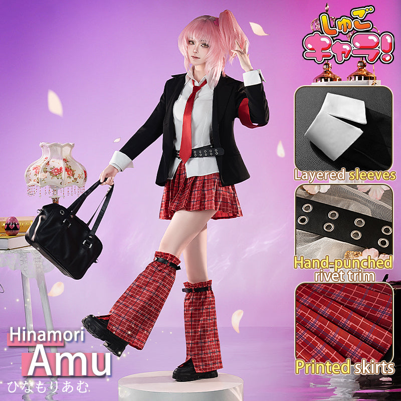 【Nekocos】Anime Shugo Chara! Cosplay Hinamori Amu Cosplay Costume | In Stock