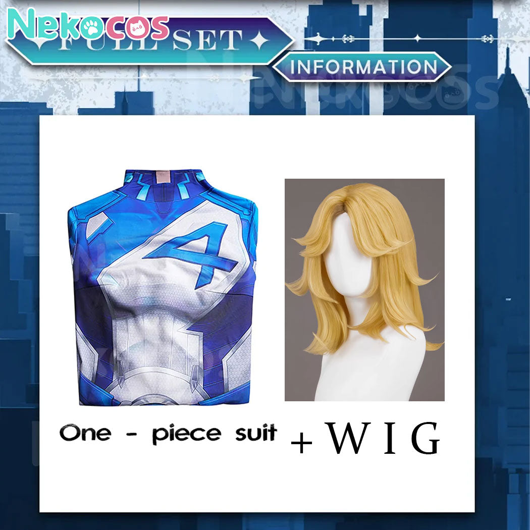 【Nekocos】Game Rivals Invisible Woman Susan Storm Cosplay Costume | Custom-Tailor