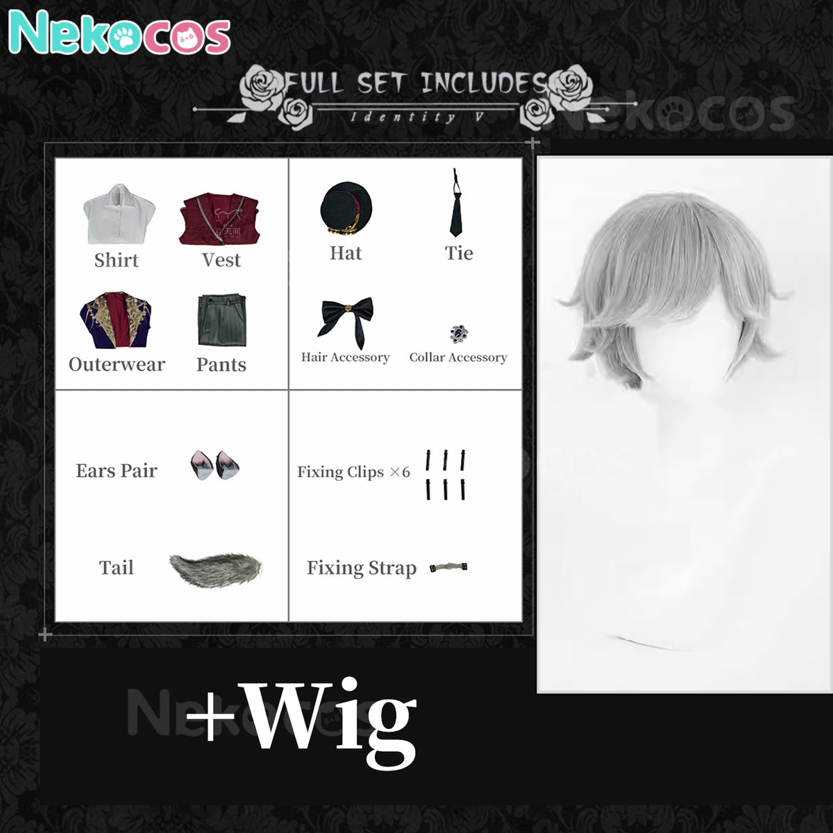 【Nekocos】Game Identity Ⅴ Cosplay Photographer Moonlight Gentleman Cosplay Costume Premium Edition
