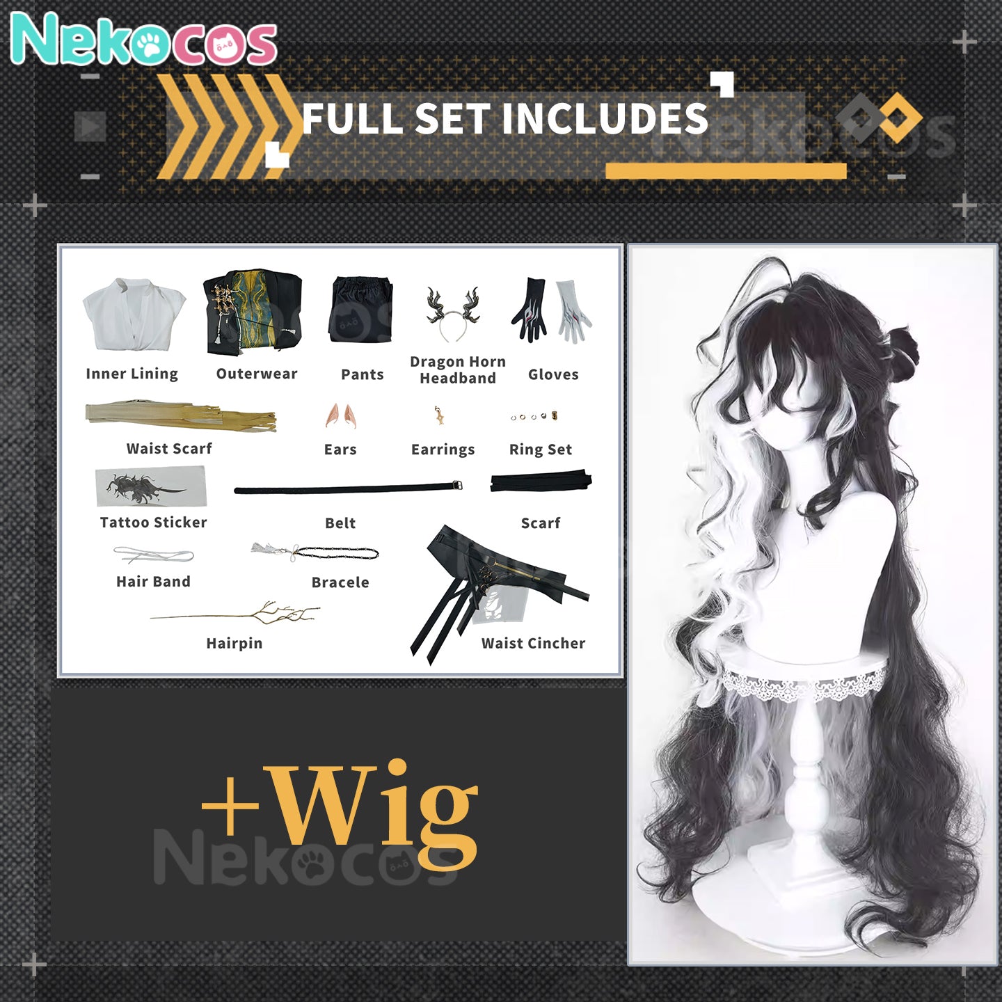 Arknights Wang Cosplay Costume Custom Tailored - Premium EditionArknights,Costume,Game