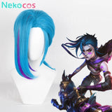 【Auf Lager】Spiel League of Legends Arcane 2 Cosplay Jinx Cosplay Perücke