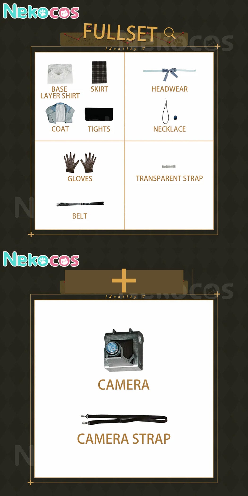 【Nekocos】Game Identity V Cosplay Journalist Reporter Cosplay Costume Premium Edition | Custom-Tailor