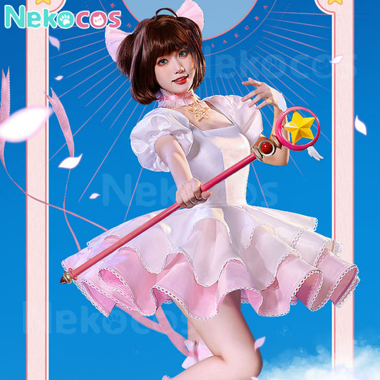 【Nekocos】Anime Cardcaptor Sakura Cosplay Kinomoto Sakura Cosplay Costume | In Stock