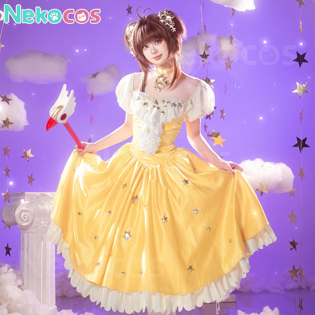 【Nekocos】Anime Cardcaptor Sakura Cosplay Kinomoto Sakura Star Dress Cosplay Costume | Custom-Tailor
