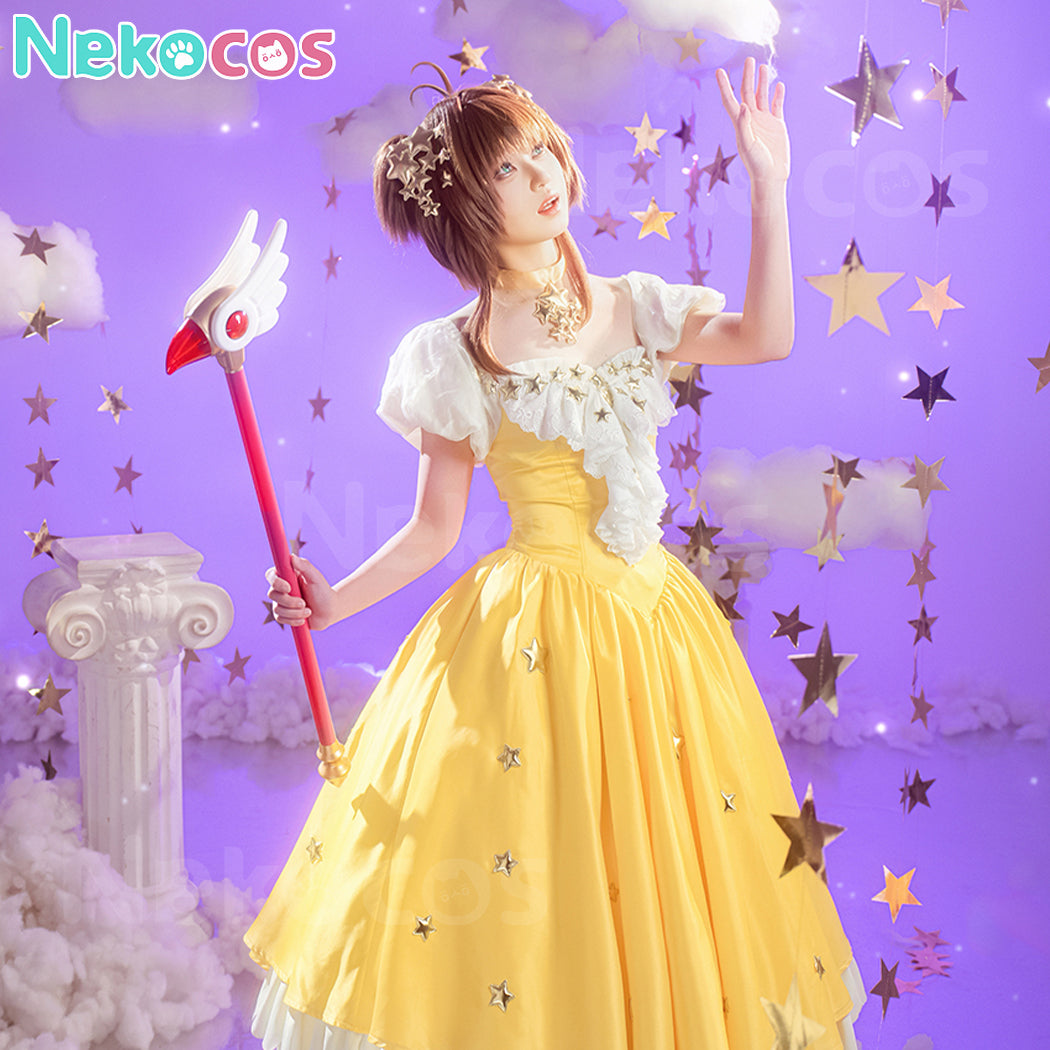 【Nekocos】Anime Cardcaptor Sakura Cosplay Kinomoto Sakura Star Dress Cosplay Costume | Custom-Tailor
