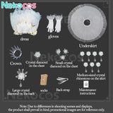 【Nekocos】Anime Cardcaptor Sakura Cosplay Kinomoto Sakura Kinomoto Sakura Snow Angel from the Clear Card Cosplay Costume Premium Edition | Custom-Tailor