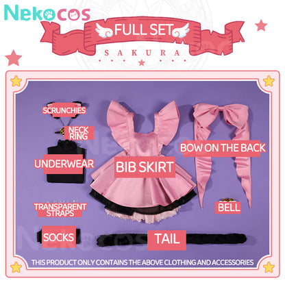 【Nekocos】Anime Cardcaptor Sakura Cosplay Kinomoto Sakura Cosplay Costume | In Stock
