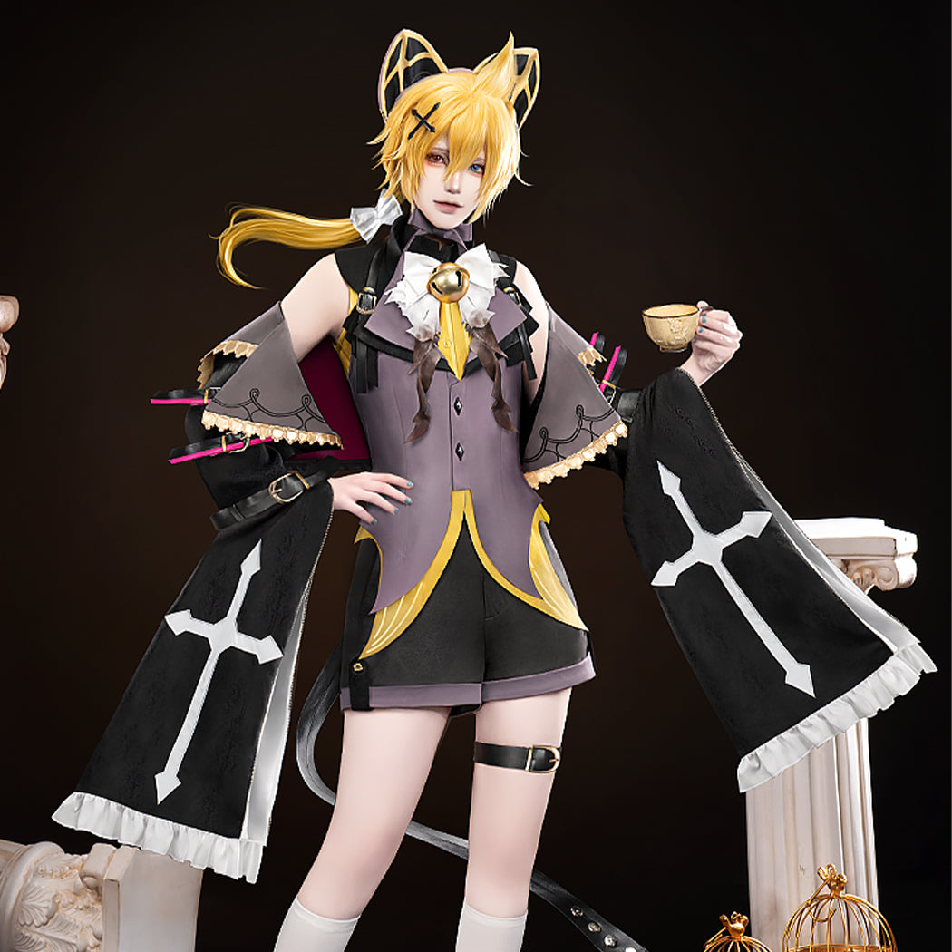 【Nekocos】Vocaloid Hatsune Miku x Kagamine Rin & Len Cosplay Kagamine Len Cosplay Costume | In Stock