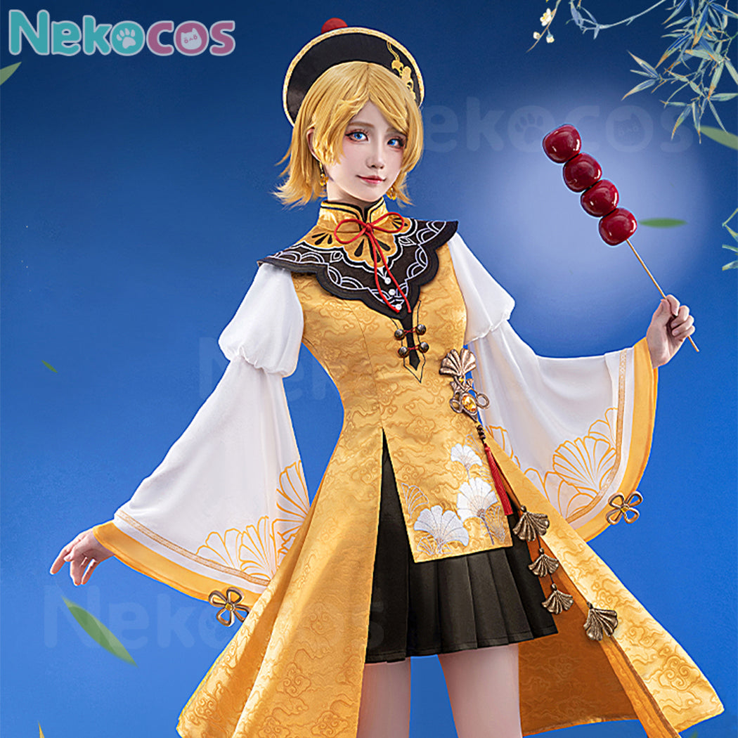【Nekocos】Vocaloid Kagamine Rin & Len Cosplay Kagamine Rin Little Taoist Priest Cosplay Costume | In Stock