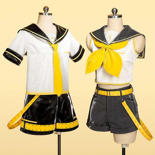 【Nekocos】Vocaloid Hatsune Miku x Kagamine Rin & Len Cosplay Kagamine Rin & Len Cosplay Costume | In Stock