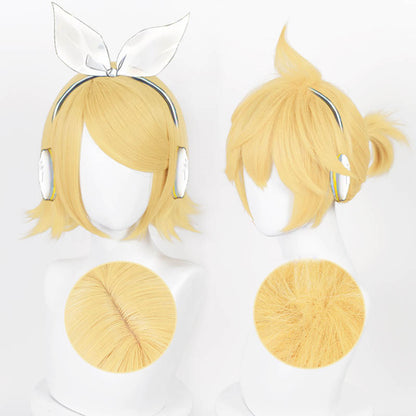 【Nekocos】Vocaloid Kagamine Rin & Len Cosplay Kagamine Rin_Len Cosplay Wig | In Stock