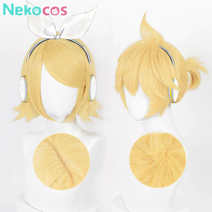 【Nekocos】Vocaloid Kagamine Rin & Len Cosplay Kagamine Rin_Len Cosplay Wig | In Stock