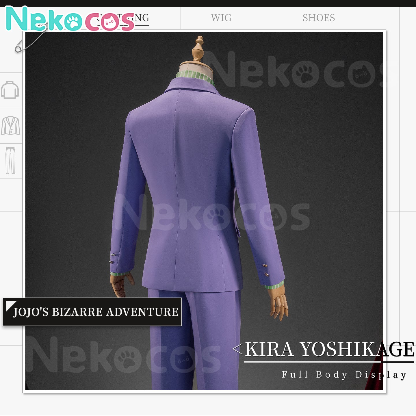 【Nekocos】Anime JoJo's Bizarre Adventure Cosplay Kira Yoshikage Cosplay Costume | Custom-Tailor