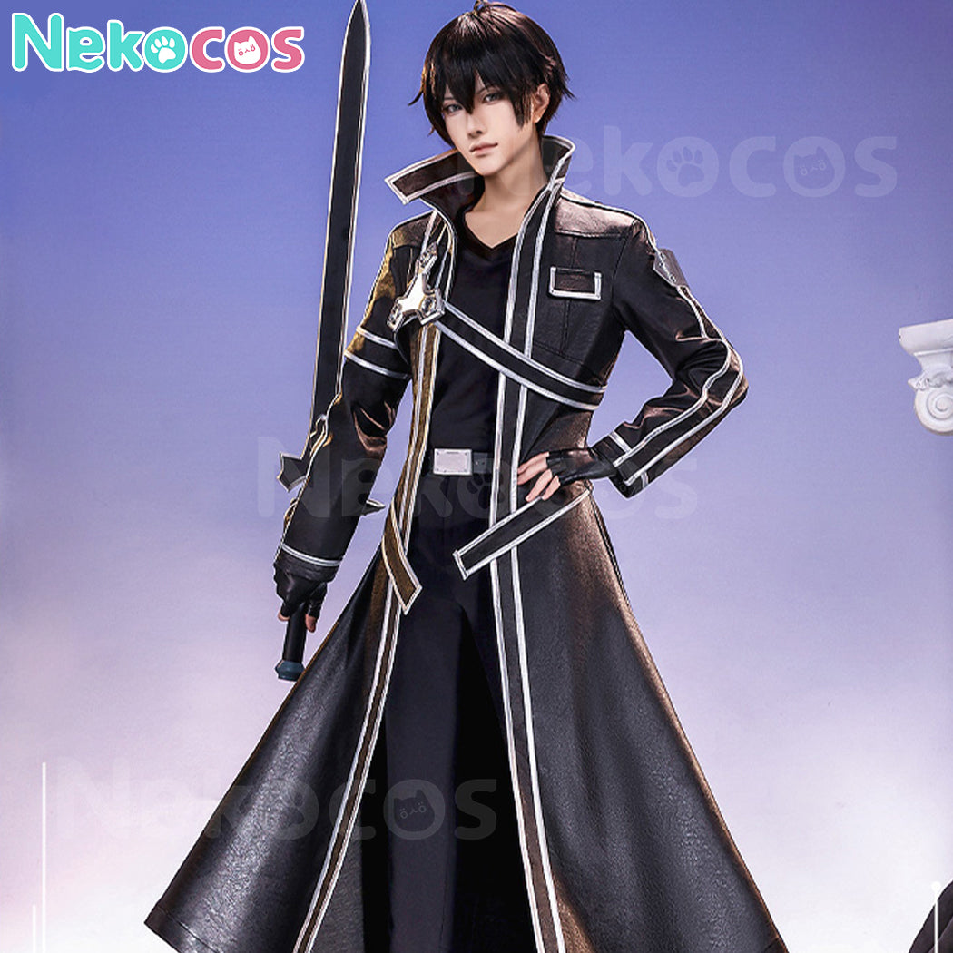 【Nekocos】Anime Sword Art Online Cosplay SAO Kirigaya Kazuto Cosplay Costume Premium Edition | In Stock