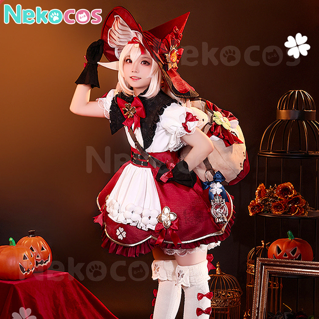 【Nekocos】Game Genshin Impact Cosplay Blossoming Starlight Klee Cosplay Costume Premium Edition | In Stock