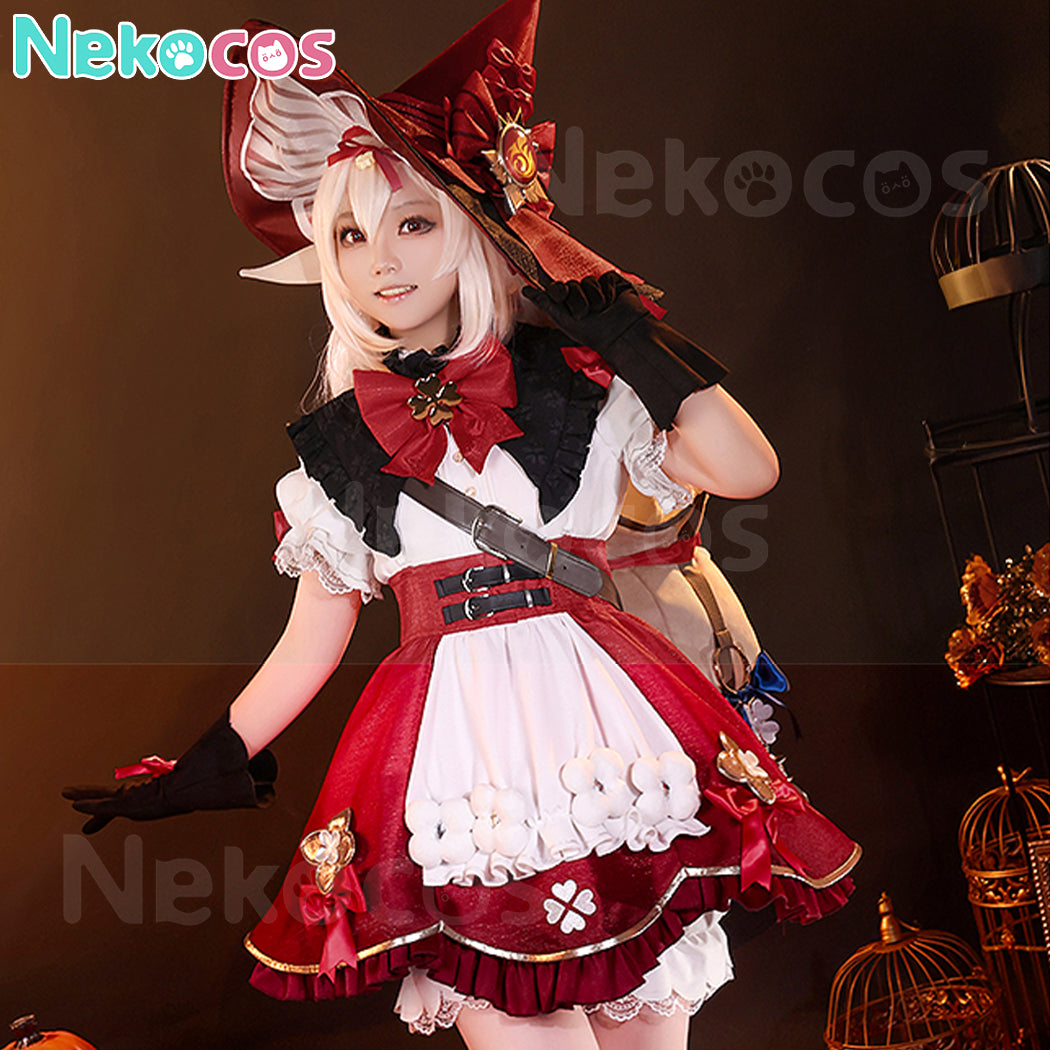 【Nekocos】Game Genshin Impact Cosplay Blossoming Starlight Klee Cosplay Costume Premium Edition | In Stock