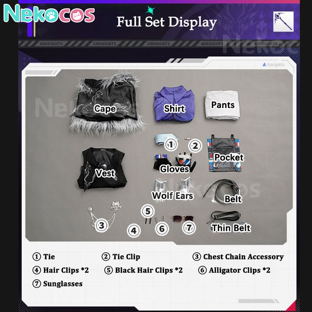 【Nekocos】Game Arknights Cosplay Lappland the Decadenza Cosplay Costume Premium Edition | Custom-Tailor