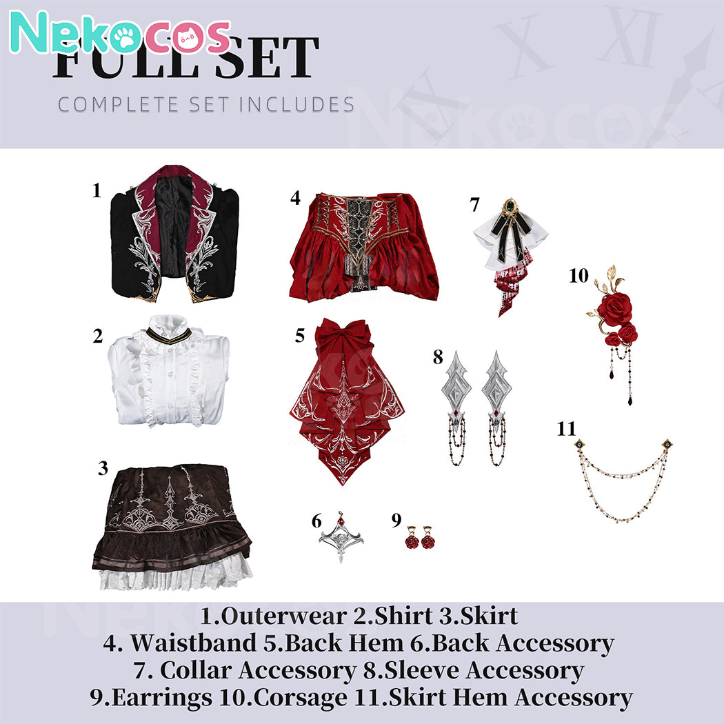 【Nekocos】Game Love and Deepspace MC's Bloodmoon Soulpact Couple Sylus Silverwing Fiend Cosplay Costume Premium Edition | Custom-Tailor