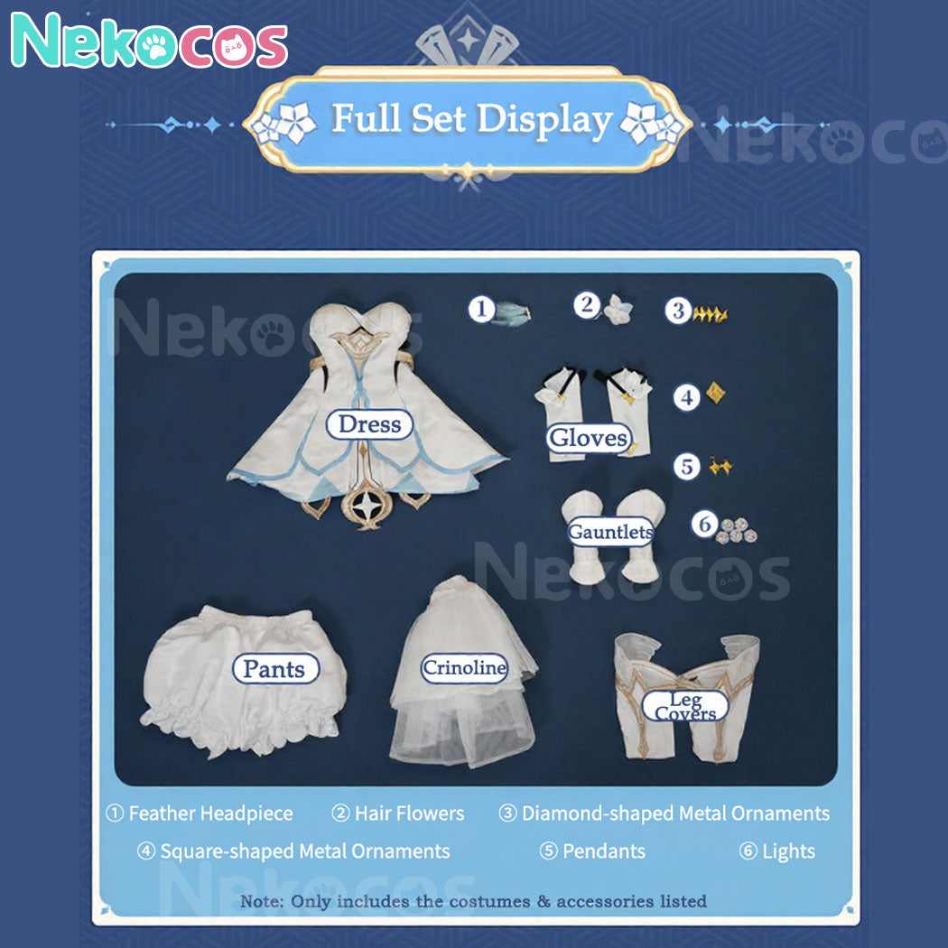 【Nekocos】Game Genshin Impact Lumine Cosplay Costume Premium Edition | Custom-Tailor