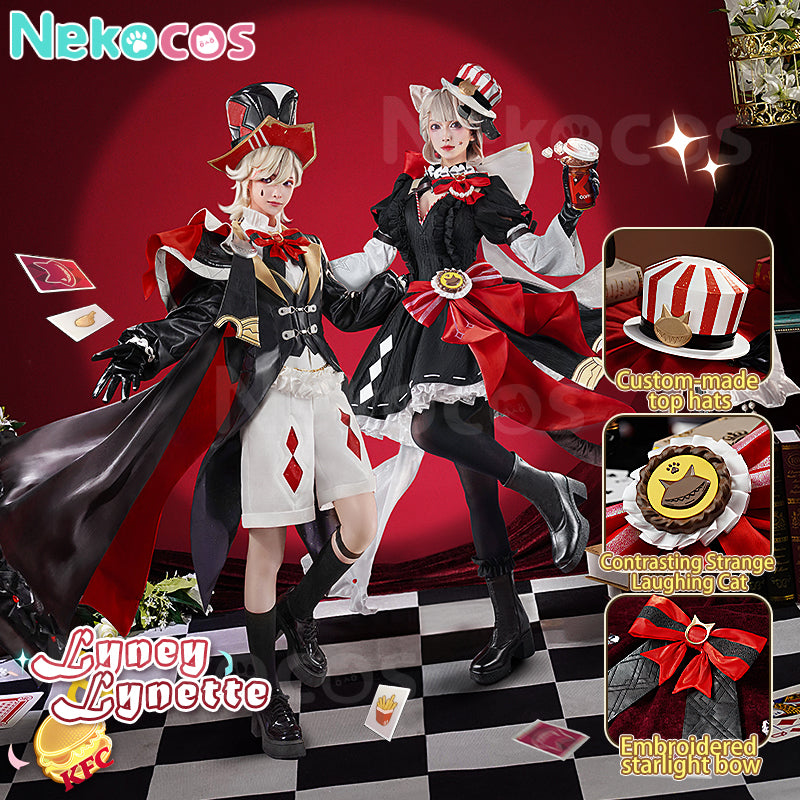 【Nekocos】Game Genshin Impact Cosplay Lynette x KFC Cosplay Costume Premium Edition | In Stock
