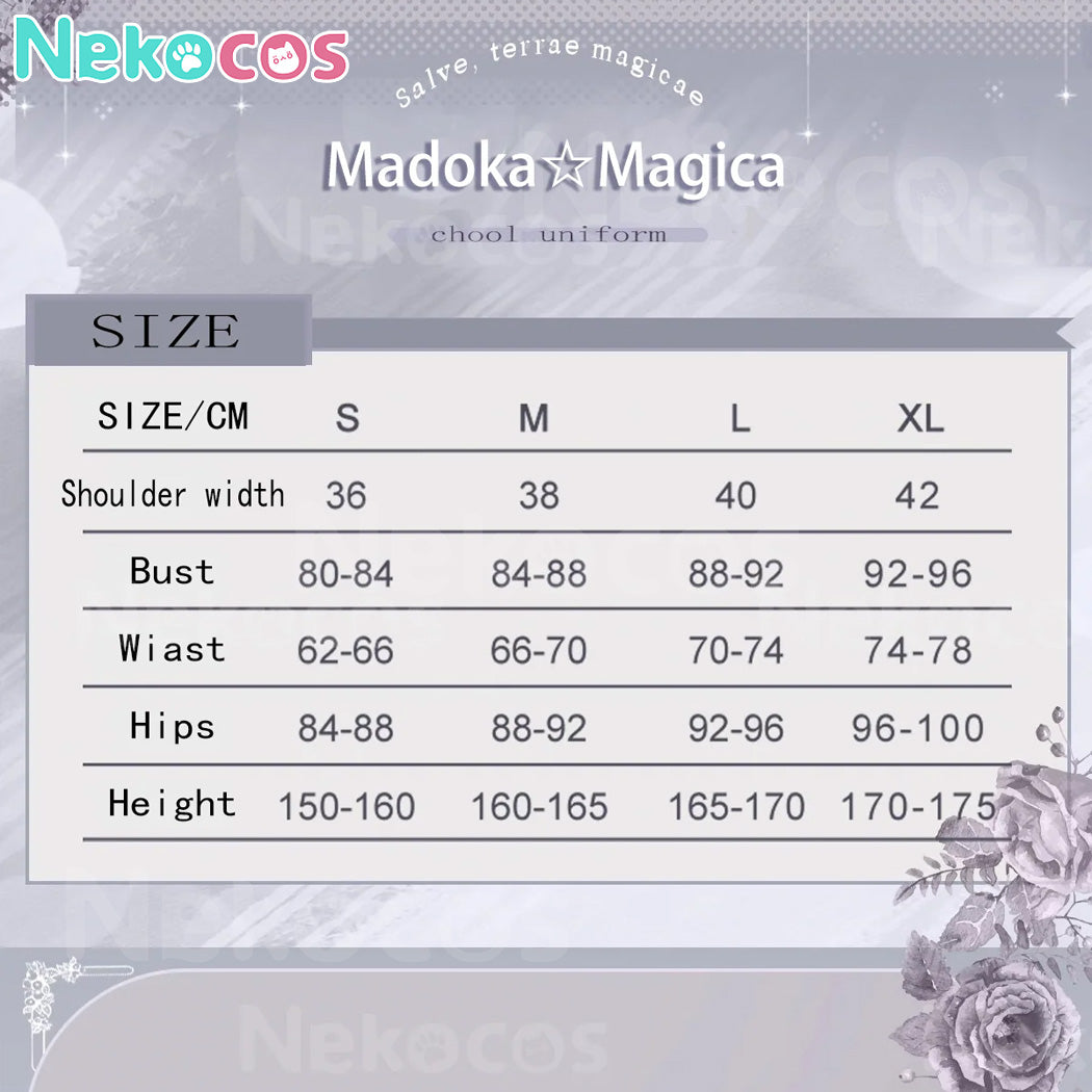 【Nekocos】Anime Puella Magi Madoka Magica Cosplay Madoka Kaname School Uniform Cosplay Costume | In Stock