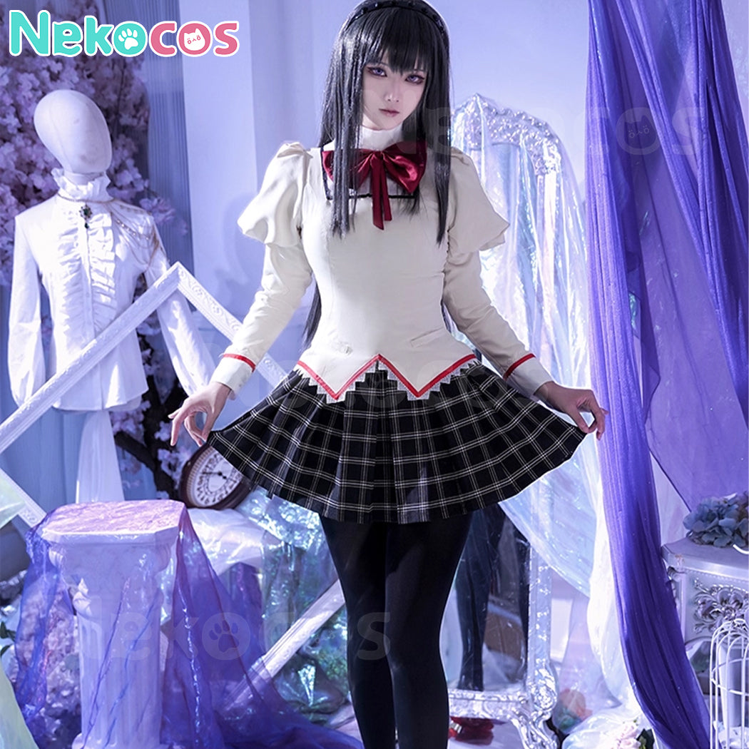 【Nekocos】Anime Puella Magi Madoka Magica Cosplay Madoka Kaname&Homura Akemi School Uniform Cosplay Costume | In Stock