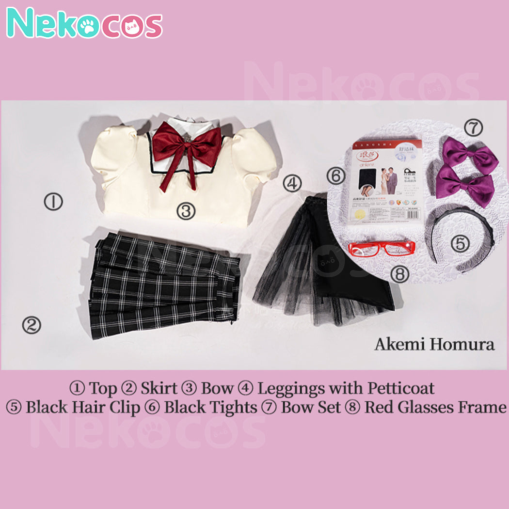 【Nekocos】Anime Puella Magi Madoka Magica Cosplay Madoka Kaname&Homura Akemi School Uniform Cosplay Costume | In Stock
